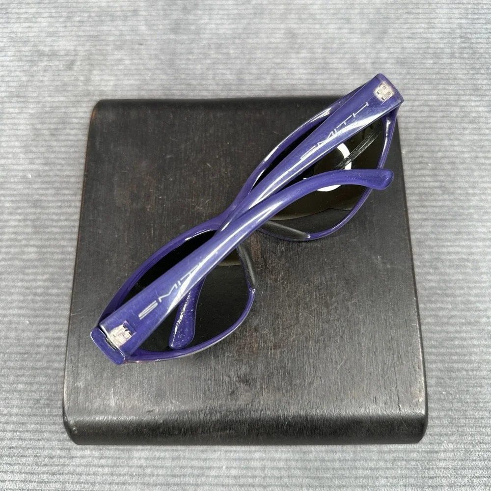 Smith Sliver Y2K Sunglasses Purple Wrap Glass Lens Made in Italy Sporty Eyewear